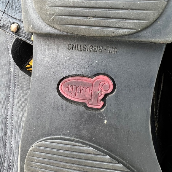 JUSTIN STEEL TOE LEATHER WORK BOOTS. THSES  ARE AMERICAN MADE - Picture 8 of 11